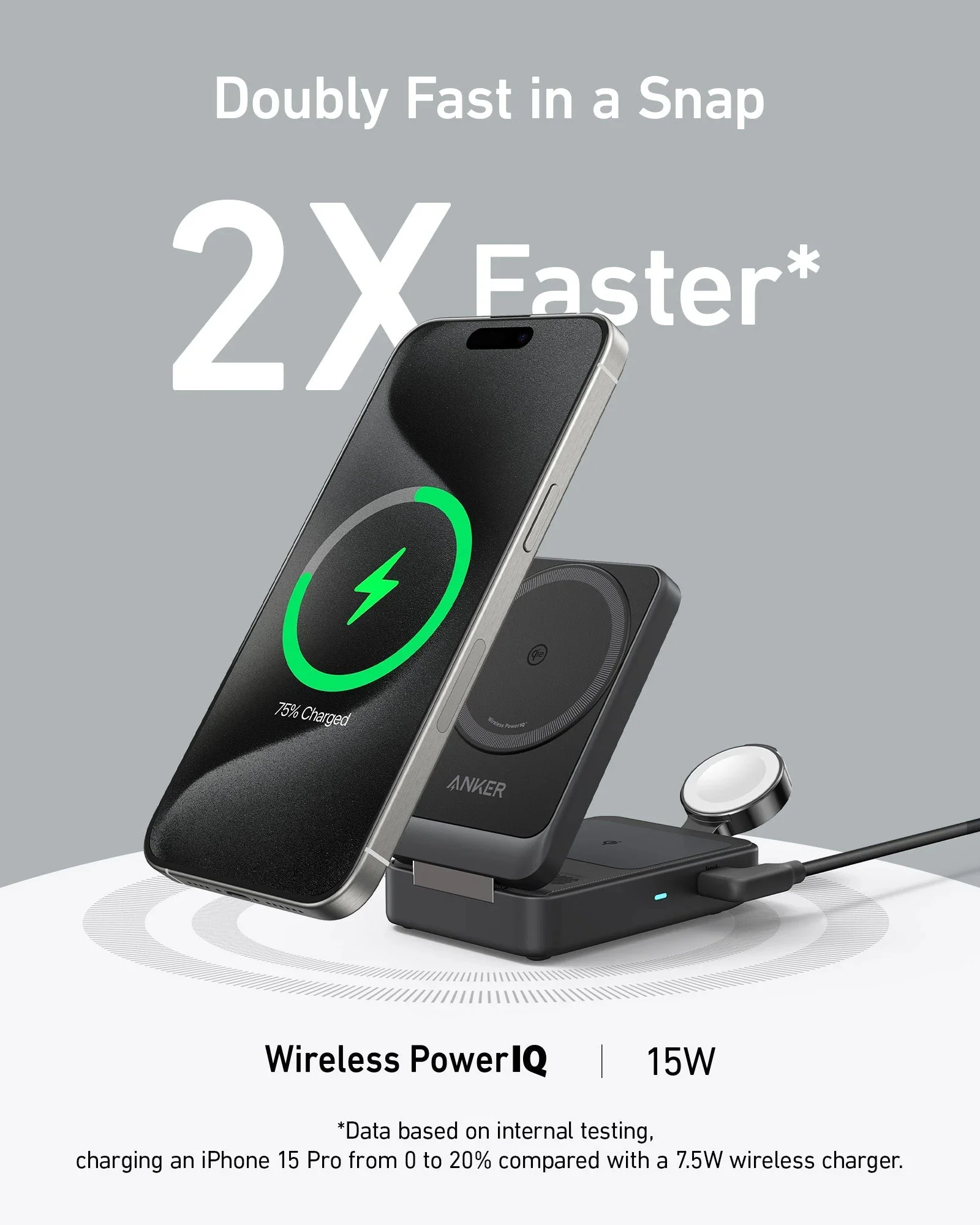 Anker MagGo Wireless Charging Station (Foldable 3-in-1) - Image 14