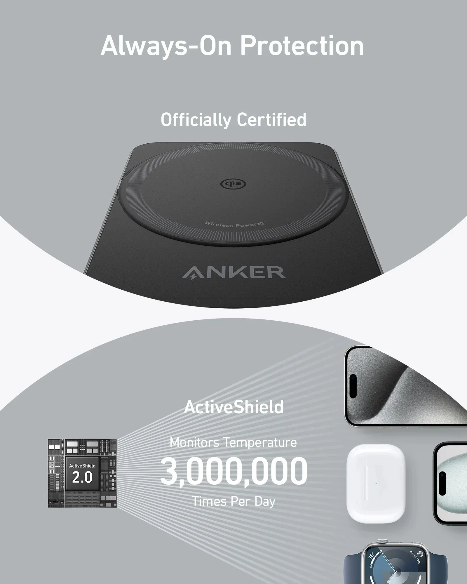 Anker MagGo Wireless Charging Station (Foldable 3-in-1) - Image 17
