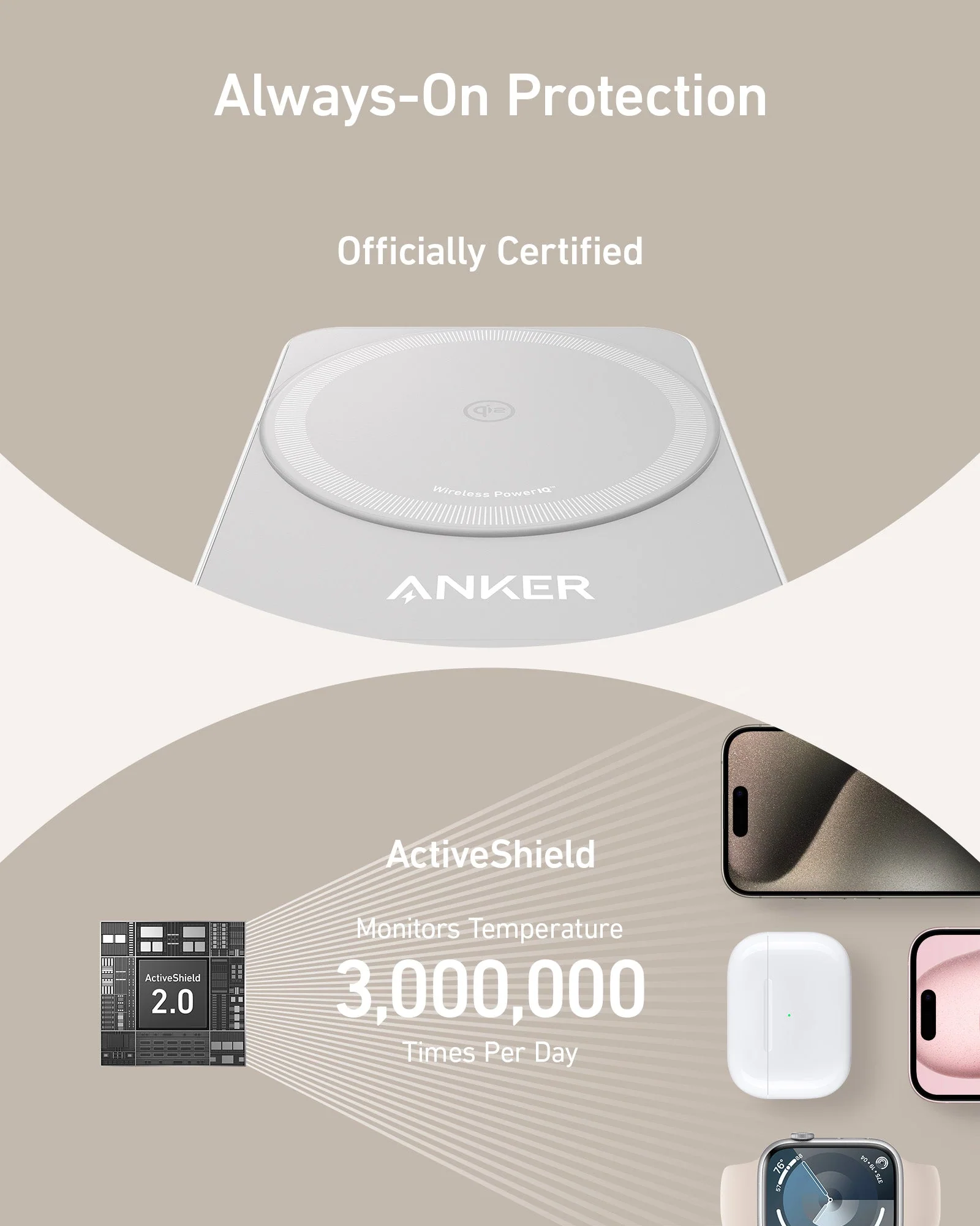Anker MagGo Wireless Charging Station (Foldable 3-in-1) - Image 9