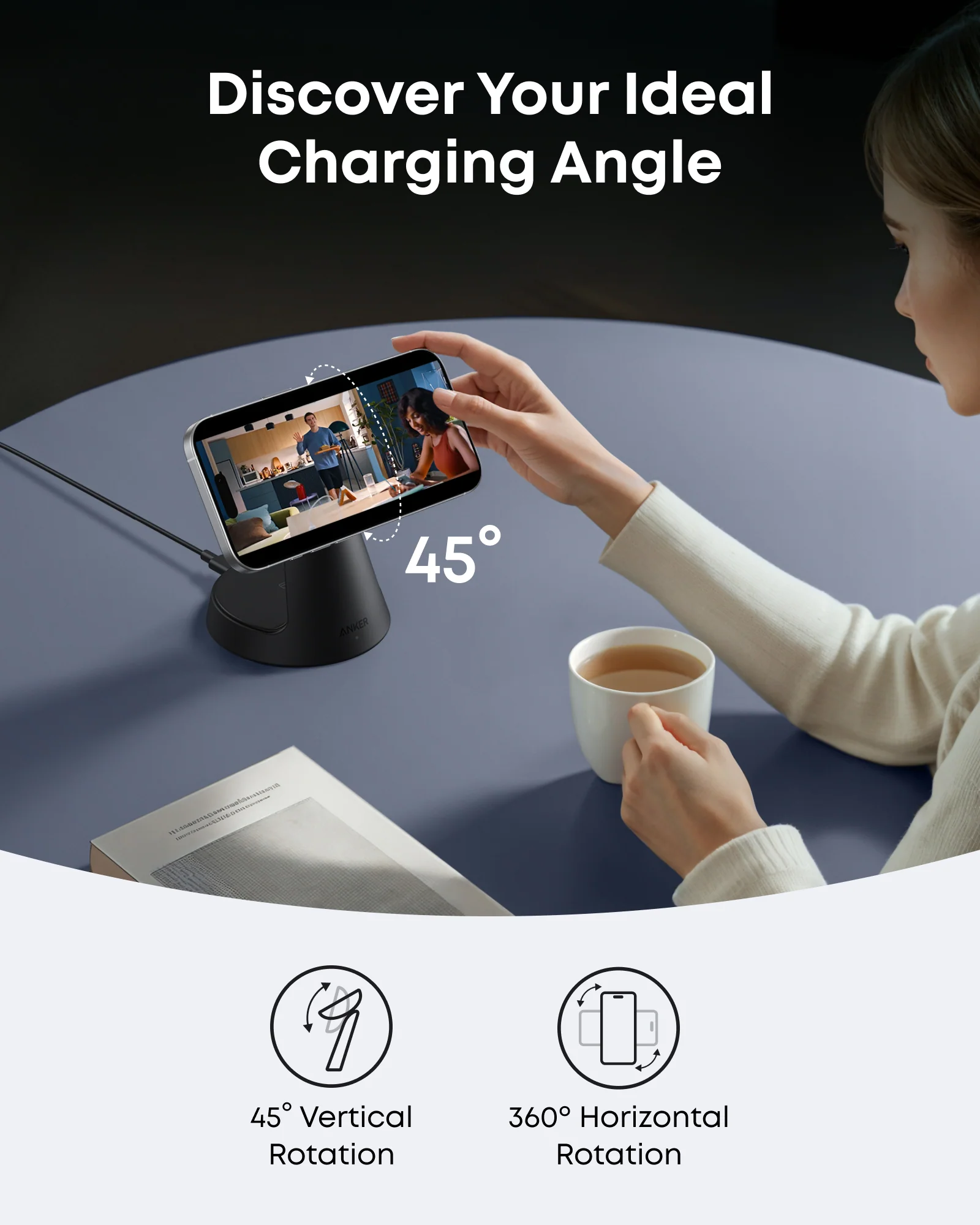 Anker MagGo Wireless Charging Station (3-in-1, Dock Stand) - Image 4