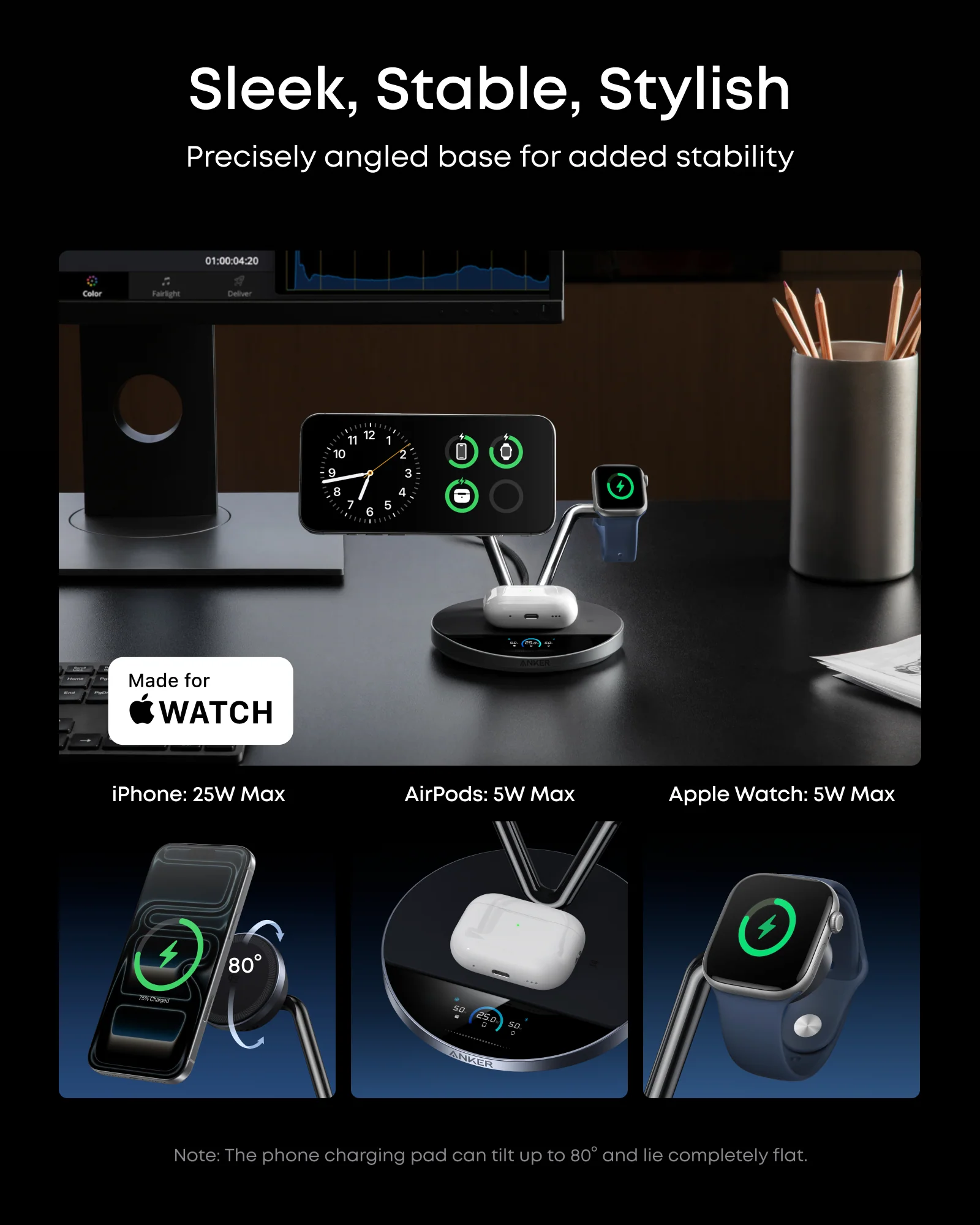 Anker Prime Wireless Charging Station (3-in-1, MagGo, AirCool, Dock Stand) - Image 7