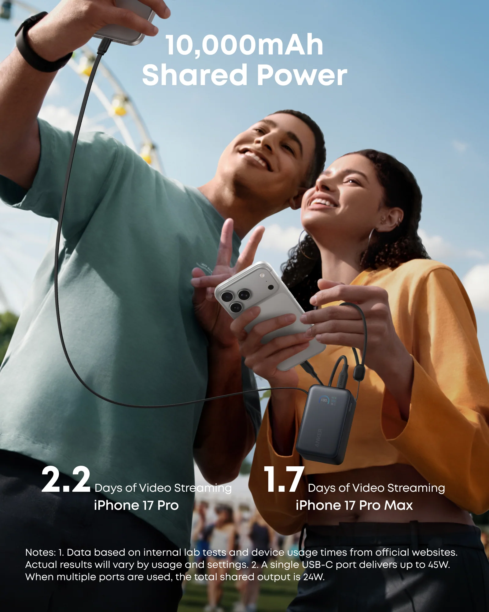 Anker Nano Power Bank (10K, 45W, Built-In Retractable USB-C Cable) - Image 6