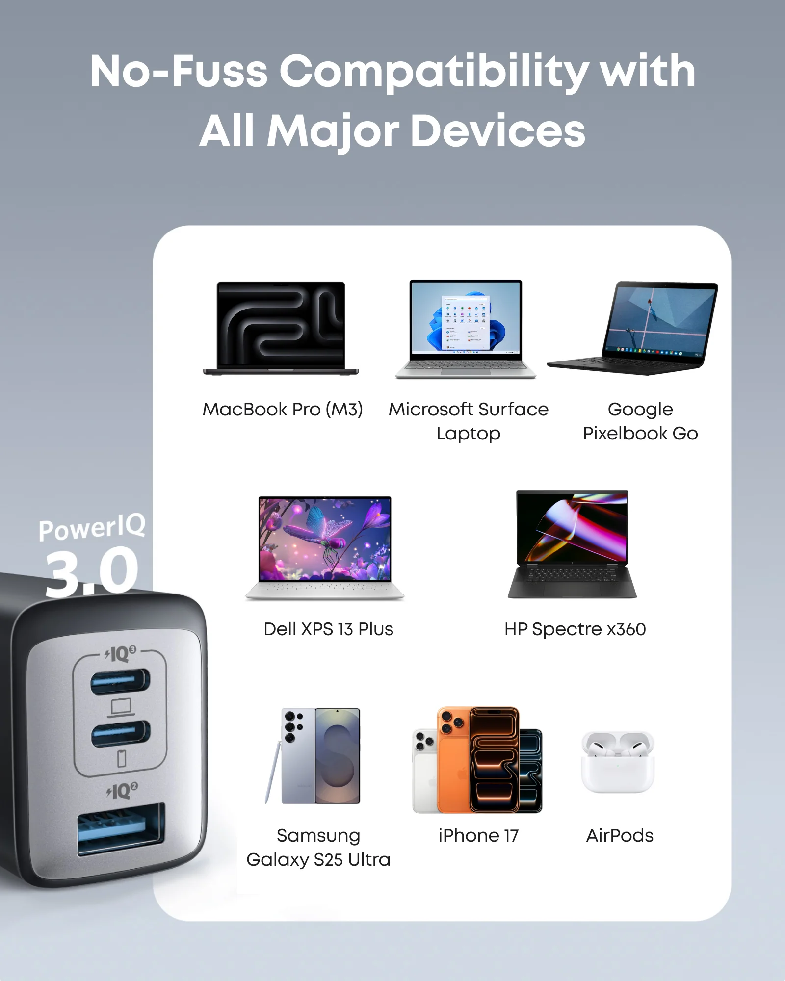 Anker 735 Charger (Nano II 65W), 3-Port Fast Charger Plug ｜2-Pack - Image 7